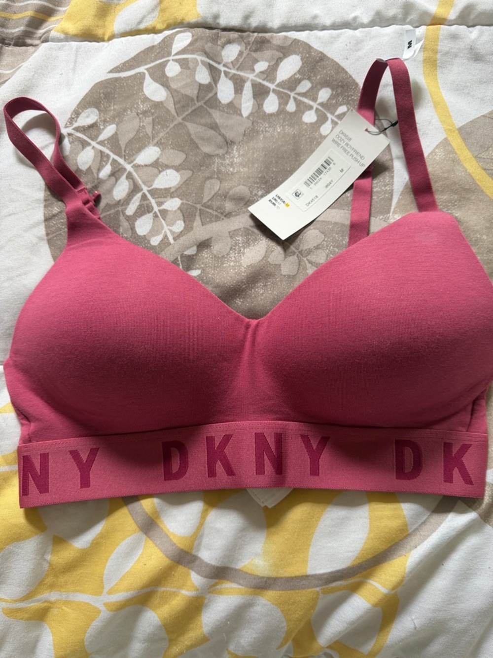 Dkny Rose Pink Seamless Light Support Bralette